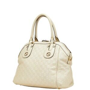 Gucci Handbag ssima Leather Ivory White